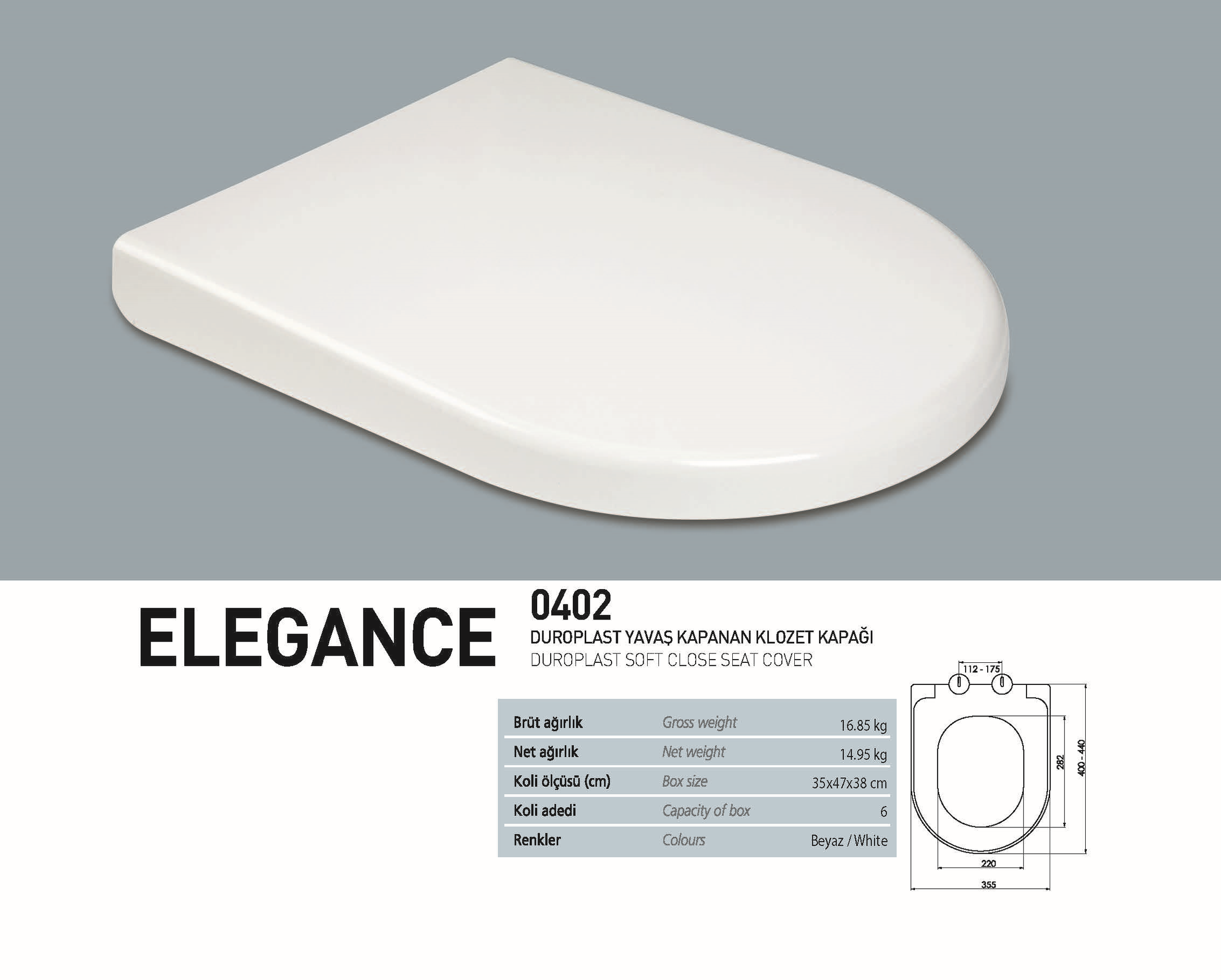 NKP ELEGANCE KLOZET KAPAĞI